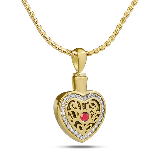 January w/ Garnet Gold Steel Keepsake